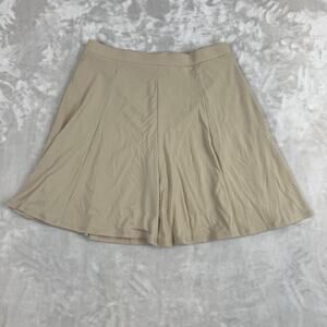 Susan Graver Skort Womens Small Tan Pull On Jersey Stretch Elastic Waist Comfort
